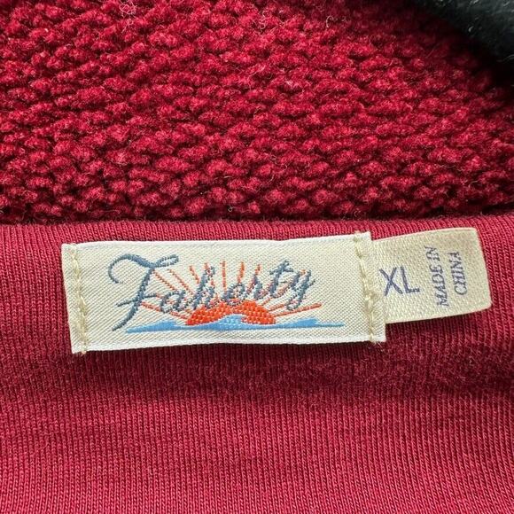 FAHERTY Textured Plush Jacket Womens XL Red Chore Barn Preppy Outdoor Ranch Farm - Picture 4 of 11